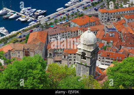 Blick von der Festung in der Altstadt, Montenegro, Kotor Stockfoto