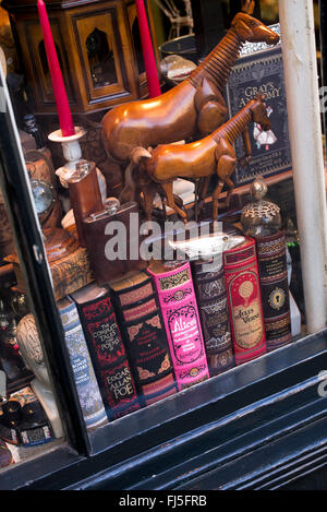 Beliebte klassische englische Literatur Bücher in Scriptum Schaufenster, Turl Street, Oxford, England Stockfoto