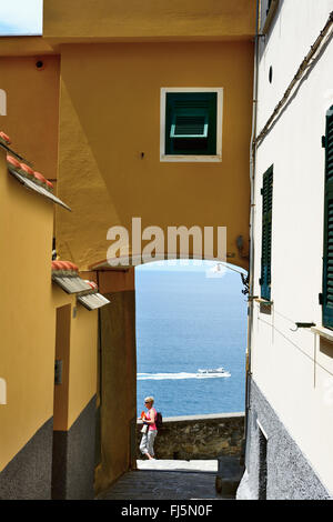 Corniglia ist ein Frazione ("Bruch") von der Comune von Vernazza in der Provinz von La Spezia. Stockfoto