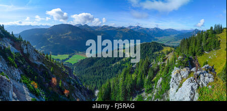 Blick zum Tannheimer Tal, Österreich, Tirol, Tannheimer Tal Stockfoto
