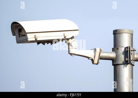 CCTV Aufzeichnung wichtiger Ereignisse und ein Wachhaus und Eigentum. Stockfoto