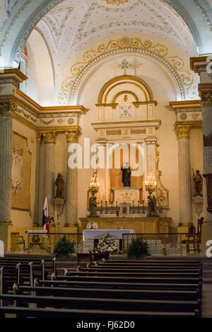 PANAMA-STADT, Panama – im Oratorium San Felipe Neri im Herzen des historischen Casco Viejo-Viertels von Panama-Stadt, Panama. Sie ist eine der ältesten Kirchen der Stadt und wurde 1688 eingeweiht. Stockfoto