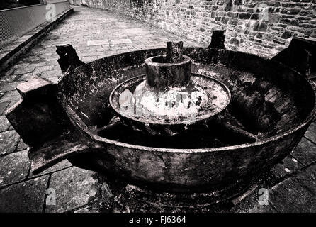 Die historischen Wasserturbine in New Lanark Mills Stockfoto