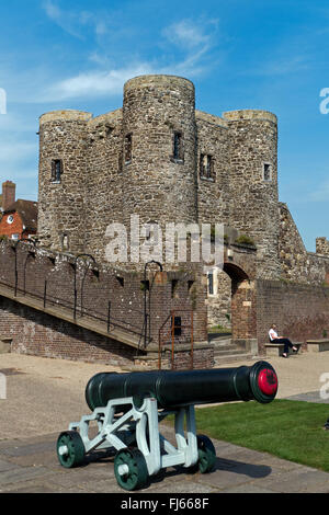 Der Ypern-Turm auf dem Gungarden in Rye, East Sussex, England Stockfoto