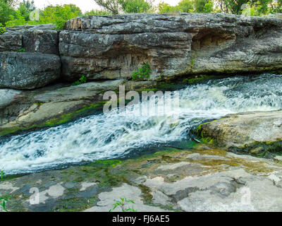 Buky Canyon in Tscherkassy, Ukraine. River Mountain Tikich. Stockfoto