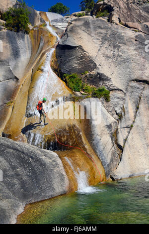 der Canyon Purcaraccia im Bavella-Gebirge, Frankreich, Corsica Stockfoto