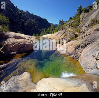 der Canyon Purcaraccia im Bavella-Gebirge, Frankreich, Corsica Stockfoto