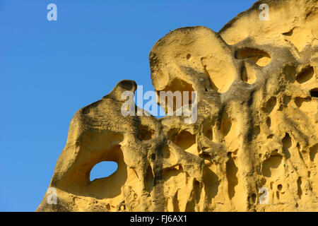 Sandstein, genannt Rocalinaud, Frankreich, Provence, Beaume Les Venise Stockfoto