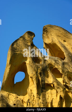 Sandstein, genannt Rocalinaud, Frankreich, Provence, Beaume Les Venise Stockfoto