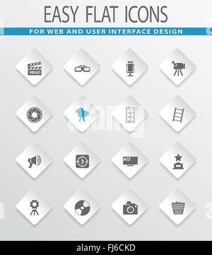 Kino-Ikonen-set Stock Vektor