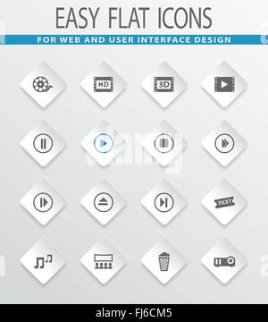 Kino-Ikonen-set Stock Vektor