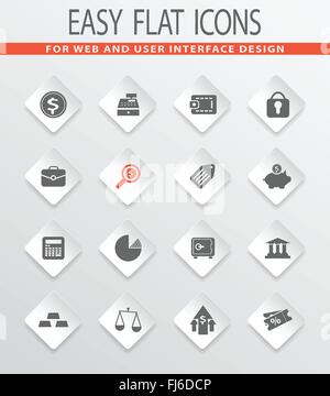Finanzen-Symbole-set Stock Vektor
