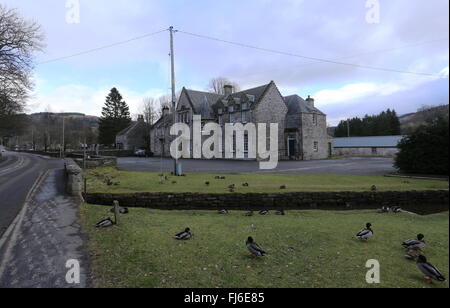 Die Außenseite des Blair Atholl Village Hall Schottland Februar 2016 Stockfoto