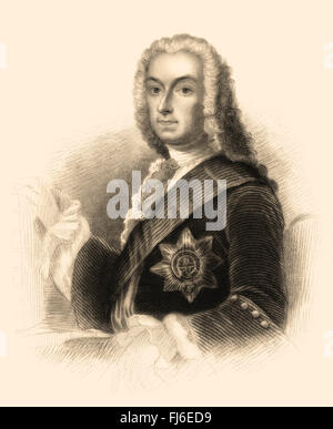 Der Rt Hon. Richard Boyle, 3. Earl of Burlington und 4. Earl of Cork, 1694-1753, englischer Architekt, Politiker und Garten d Stockfoto