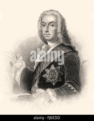 Der Rt Hon. Richard Boyle, 3. Earl of Burlington und 4. Earl of Cork, 1694-1753, englischer Architekt, Politiker und Garten d Stockfoto