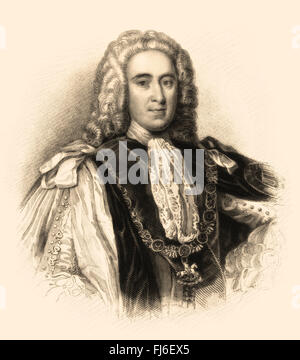 Thomas Pelham-Holles, 1. Duke of Newcastle upon Tyne und 1. Herzog von Newcastle-unter-Lyne, 1693-1768, eine britische Whig-Staatsmann Stockfoto