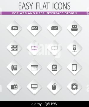 Gadget Icons set Stock Vektor