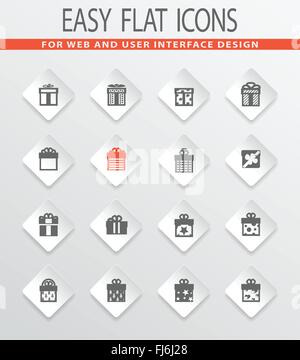 Ikonen-Geschenk-set Stock Vektor