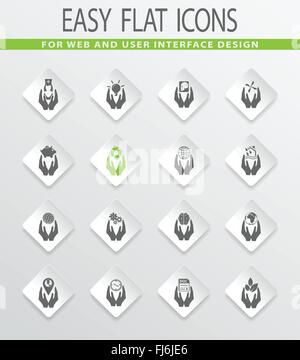 Hand-Symbole-set Stock Vektor