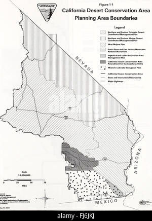 California Wüste Erhaltung Bereich Plan Änderungsentwurf für das Coachella Valley, Entwurf des Santa Rosa und San Jacinto Berge Trails-Management-Plan und Entwurf Umweltverträglichkeitserklärung. (2002) Stockfoto