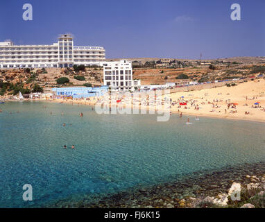 Golden Bay (Il-Mixquqa), nördlichen Viertel, Malta Majjistral Region, Republik Malta Stockfoto