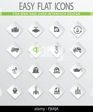 Industrielle Icons set Stock Vektor