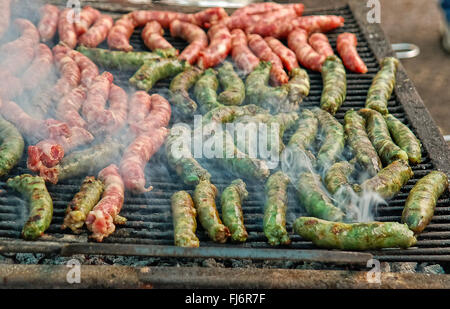 Italien Sizilien Bronte Pistazie fair Pistazien Wurst Stockfoto