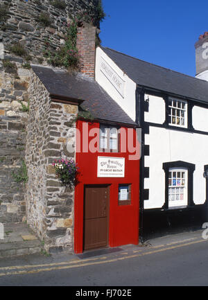 Kleinste Haus in Großbritannien auf Conwy Kai Conwy North Wales, UK