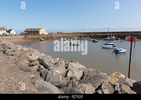 Minehead Hafen Somerset England uk im Sommer bei blauem Himmel an einem schönen Tag Stockfoto