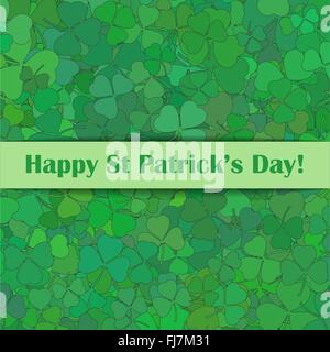 St. Patricks Day Grußkarte Stock Vektor