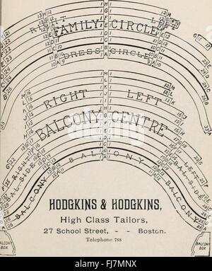 Das Boston Blue Book - mit Boston, Brookline, Cambridge, Chestnut Hill und Milton (1898) Stockfoto