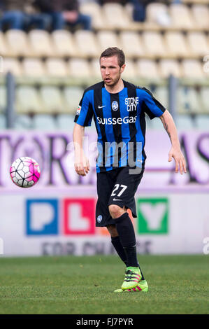 Modena, Italien. 28. Februar 2016. Jasmin Kurtic (Atalanta) Fußball: Italienische "Serie A" match zwischen Carpi FC 1: 1 Atalanta im Stadio Alberto Braglia in Modena, Italien. © Maurizio Borsari/AFLO/Alamy Live-Nachrichten Stockfoto