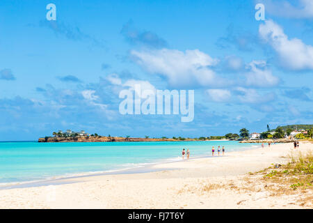 Runaway Beach an der Runaway Bay, Dickenson Bay, Antigua, Antigua und Barbuda, Westindische Inseln Nord Stockfoto