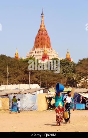 Ananda Pagode in Old Bagan, Bagan, Myanmar (Burma) Stockfoto