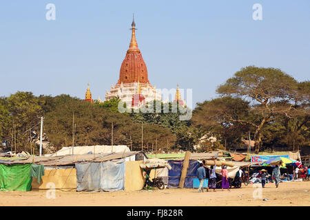 Ananda Pagode in Old Bagan, Bagan, Myanmar (Burma) Stockfoto