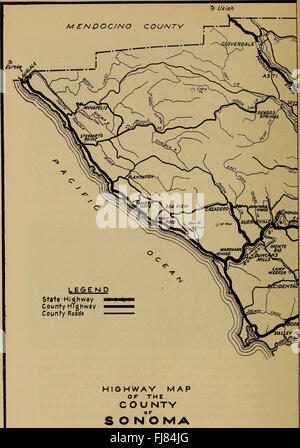 California Autobahnen; eine beschreibende Aufzeichnung von Straßenbauvorhaben durch den Staat und durch solche Grafschaften als geebnet haben Autobahnen (1920) Stockfoto