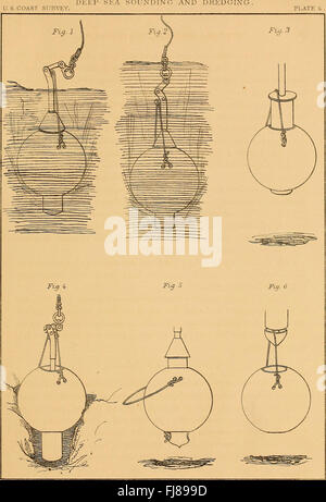 Tiefsee klingende und Baggerarbeiten; eine Beschreibung und Diskussion der Methode und Geräte an Bord der Küste und Geodetic Survey Dampfer, Blake genutzt. (1880) Stockfoto