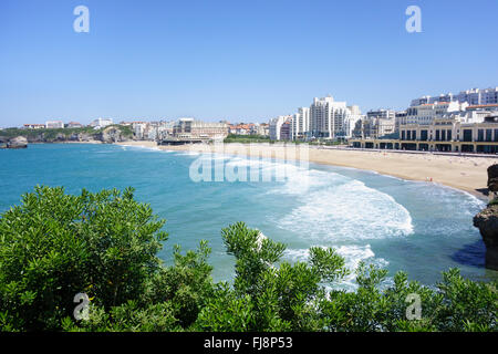 Frankreich, Biarritz: Strand und casino Stockfoto
