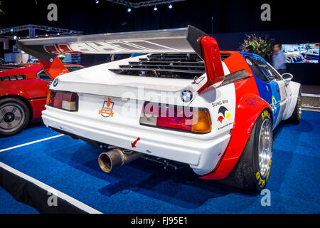 Sportwagens BMW M1 Procar (Rennversion des BMW M1), 1980. Sicht nach hinten. Stockfoto