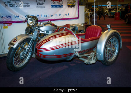 Motorrad mit Beiwagen Opel Elite 500, 1928. Stockfoto