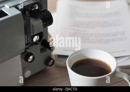 Schreiben Drehbuchautor super-8 Mal Stockfoto