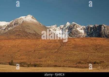 Schneebedeckten Cullins von Glen spröde Stockfoto