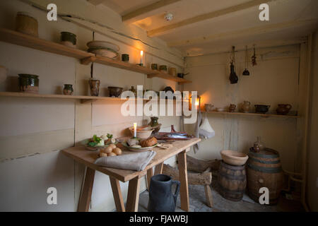 Salon in Shakespeares Haus, London, England Stockfoto