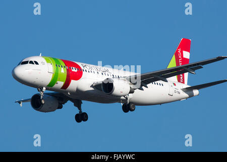 TAP - Air Portugal Airbus A320 Flugzeug Stockfoto