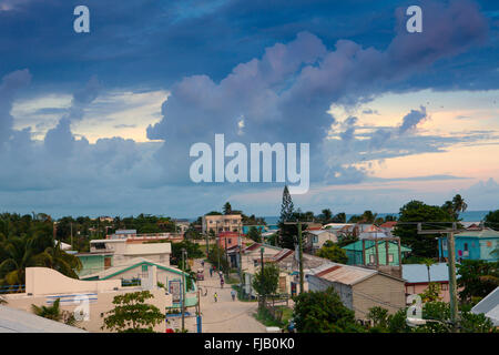 Stadt von Caye Caulker, Belize Stockfoto