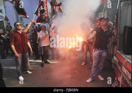 Mailand, Italien, Demonstration der Neonazi-Gruppe "Forza Nuova" Stockfoto