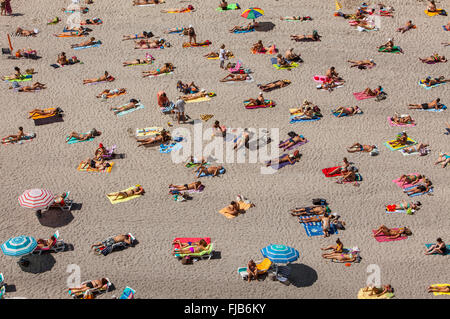 Riazor Strand, Coruña Stadt, Galicien, Spanien Stockfoto