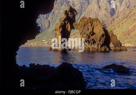 Die Stein Bogen Roque De La Bonanza, El Hierro, Kanarische Inseln, Spanien, Europa Stockfoto