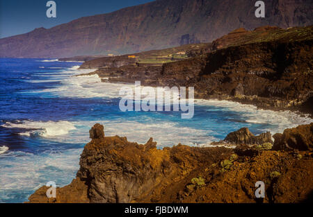 Küste im El Golfo Tal, El Hierro, Kanarische Inseln, Spanien, Europa Stockfoto