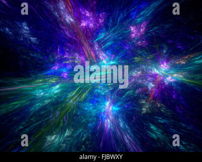Bunten Chaos Fraktale, generiert Computer abstrakten Hintergrund Stockfoto